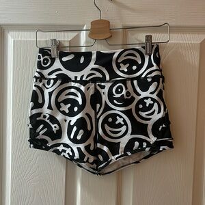 Black & White Athletic Short